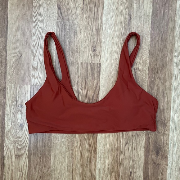 Swim scoop neck top in rust - Picture 1 of 5